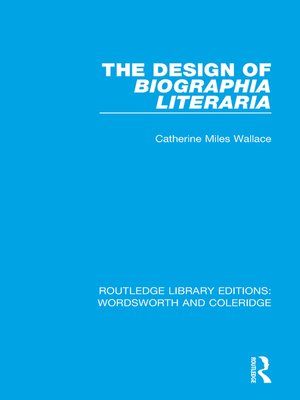 cover image of The Design of Biographia Literaria